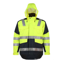 Class3 En20471 300d Oxford with PU Coating Reflective Safety Jacket